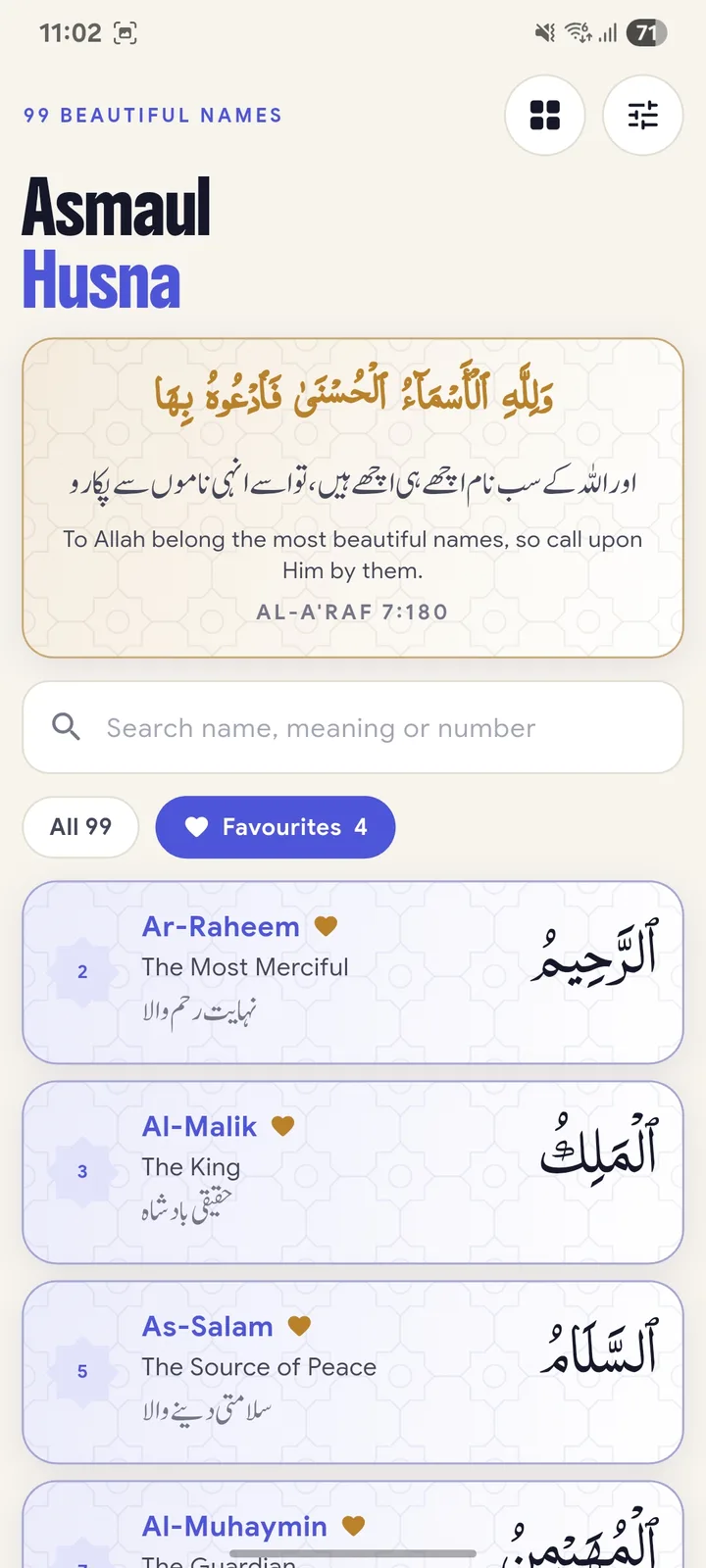 Favourite Names